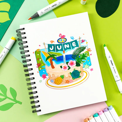 Ohuhu Honolulu 6 Skin Tone Colours Dual Tip Alcohol Art Markers