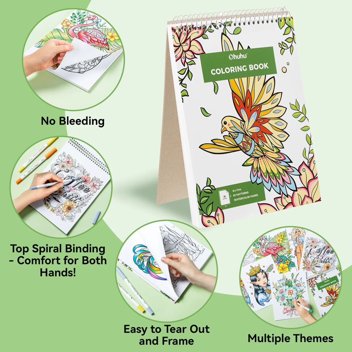 Ohuhu Pupe B 40 Paper-friendly Markers and Colouring Book Set