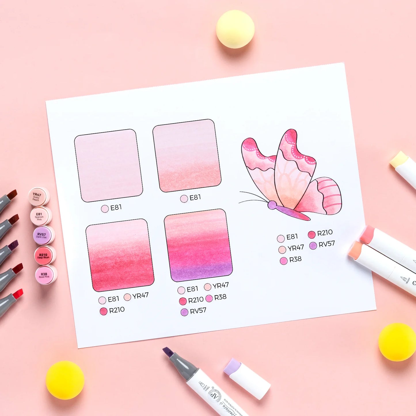 Ohuhu Honolulu S 60 Colours Dual Tip Alcohol Art Markers, Illustration Tones