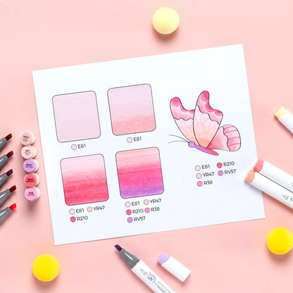 Ohuhu Honolulu S 60 Colours Dual Tip Alcohol Art Markers, Illustration Tones