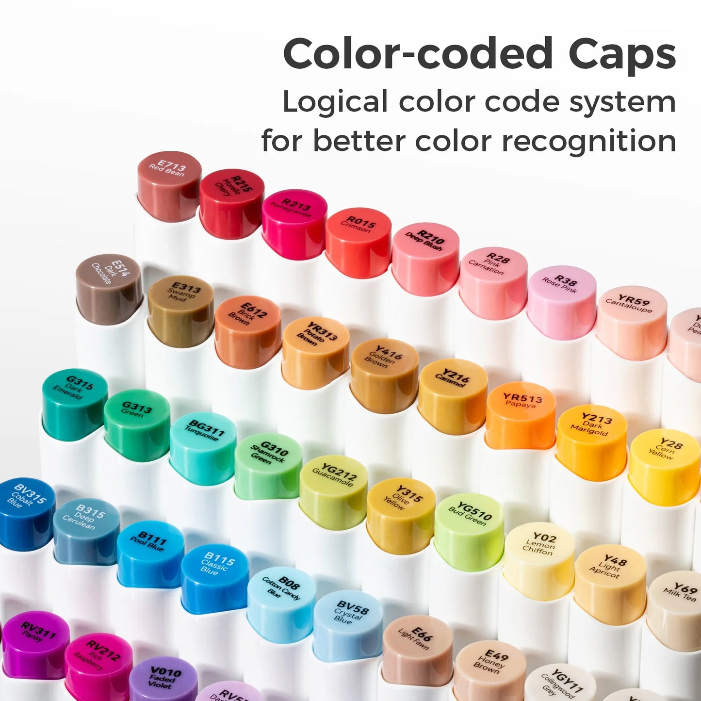 Ohuhu Honolulu S 60 Colours Dual Tip Alcohol Art Markers, Illustration Tones