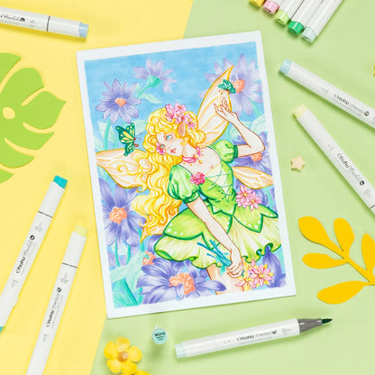 Ohuhu Honolulu Plus 24 Colours Dual Tip Alcohol Art Markers