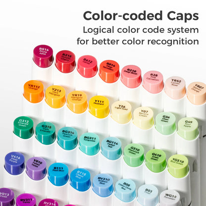 Ohuhu Honolulu S 48 Colours Dual Tip Alcohol Art Markers