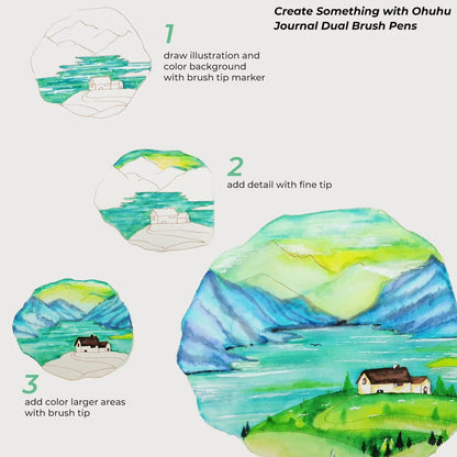 Ohuhu Maui 120 Colours Dual Tip Water Based Art Markers