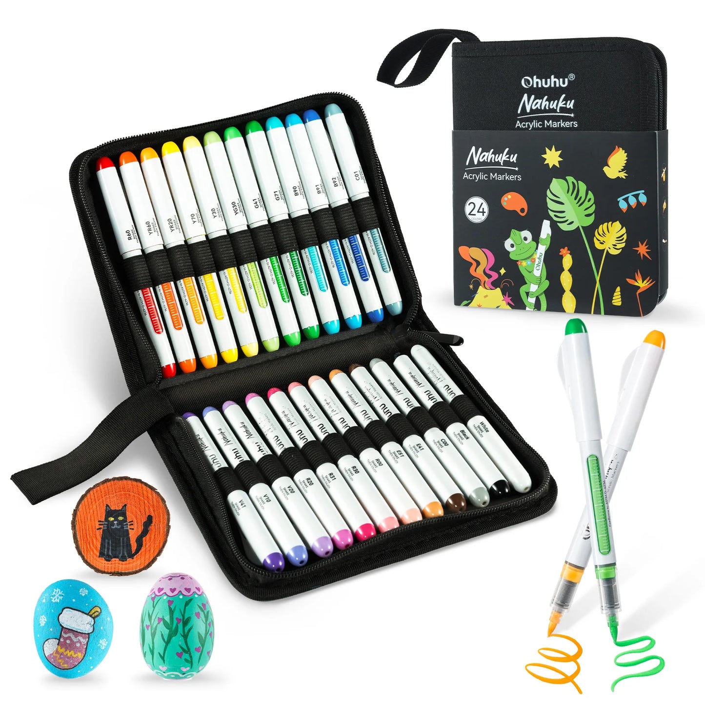 Ohuhu Nahuku 24 Colours Direct-ink Acrylic Markers