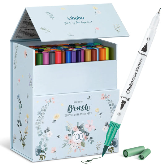Ohuhu Maui 100 Colours Dual Tip Water Based Art Markers