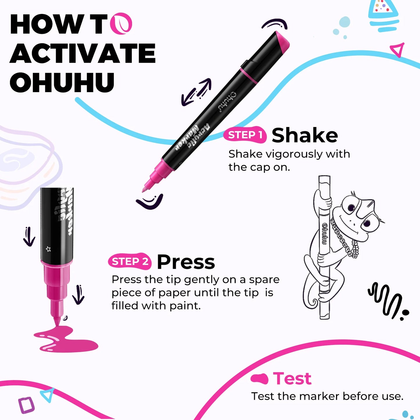 Ohuhu Acrylic Markers 30 Colours