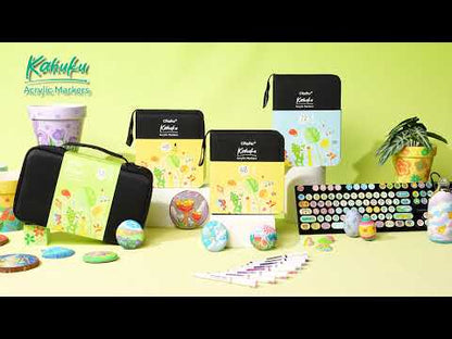 Ohuhu Kahuku 72 Direct-ink Acrylic Paint Markers, Brush Tip