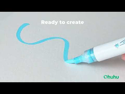 Ohuhu Waikiki 36 Colours Acrylic Paint Markers, Top-Pump, Brush Tip