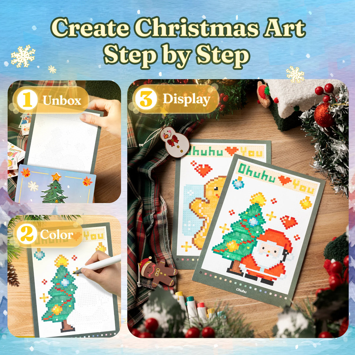 Ohuhu Christmas Advent Calendar 2026, 24 Days Countdown Gift Kit